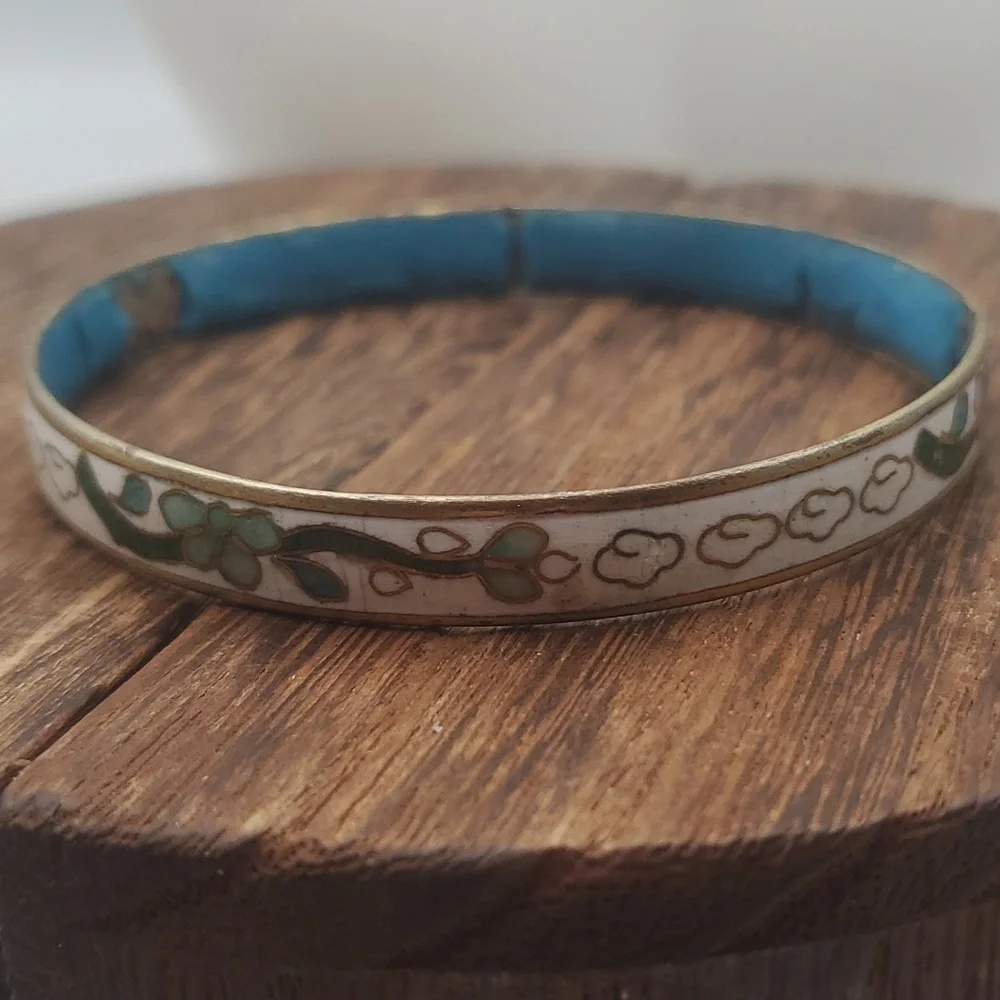 Antique French enamel cloissone‎ bracelet  B2123